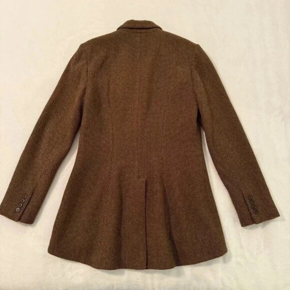 Lauren Ralph Lauren Wool Blend Herringbone Tweed Blazer Size 6 - Picture 8 of 13